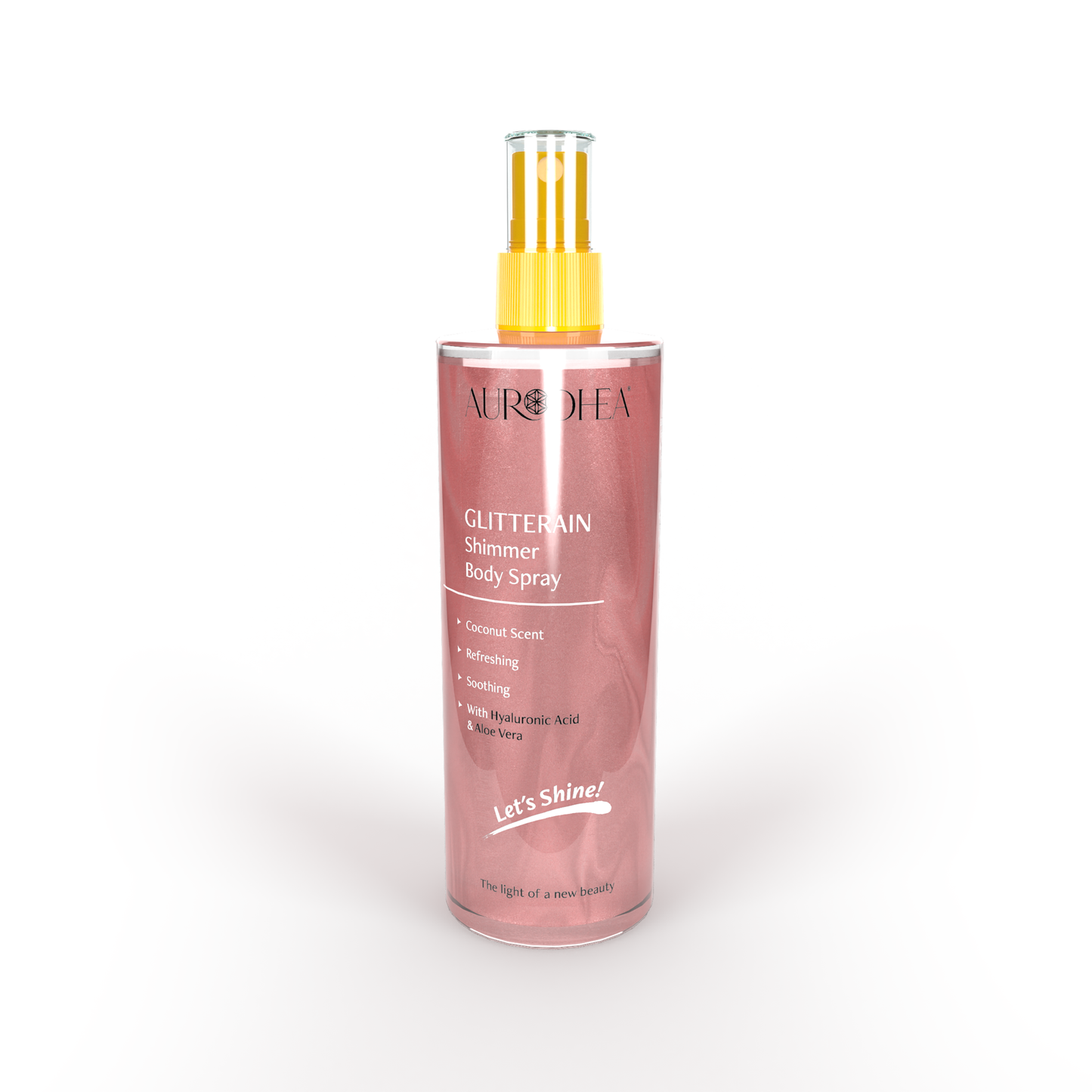 GLITTERAIN - Pink Shimmer Body Spray (parfum de noix de coco) - 150 ml